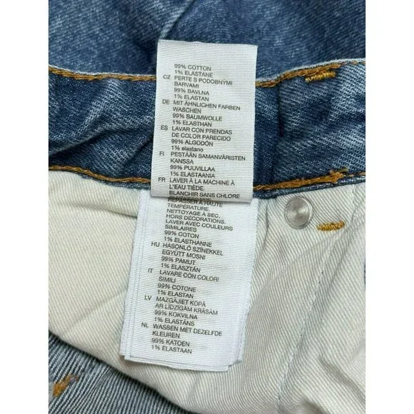 & Other Stories Paris Atelier High Waist Wide Leg Jeans Blue Medium Wash Size 26 - Picture 10 of 11